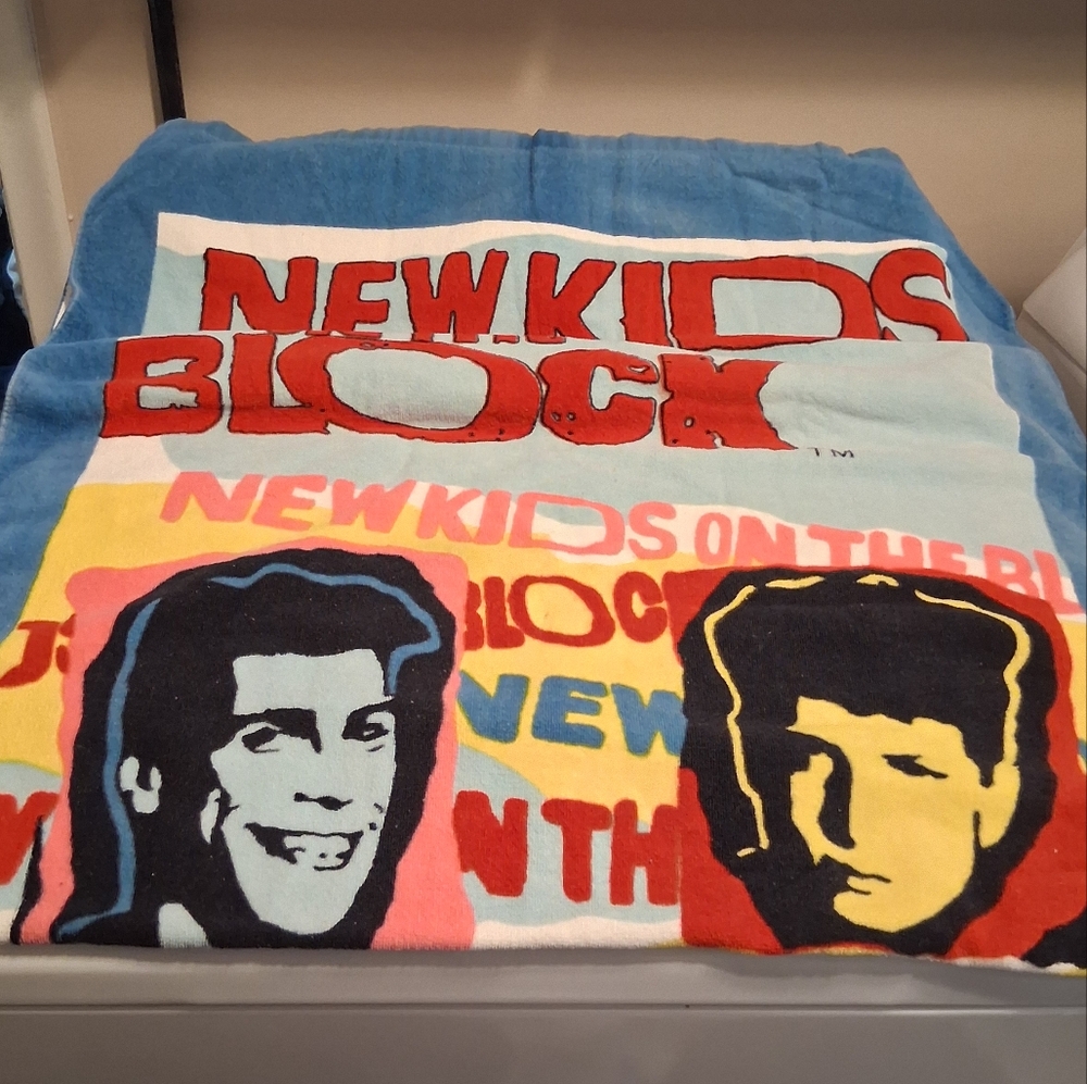 New Kids On The Block Vintage Beach Towel 1989 Winterland Big Step Production